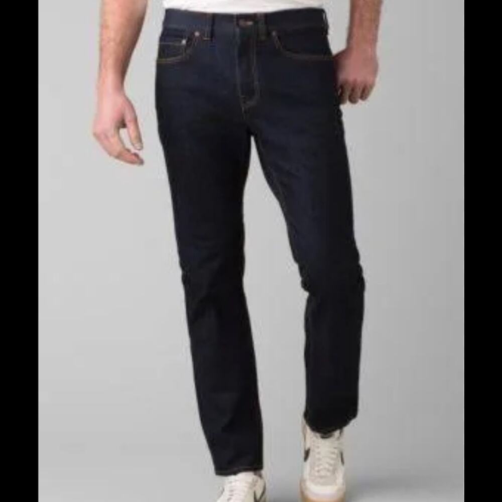 Prana Men’s Jeans Feener Jean Denim Dark Wash Straight Leg